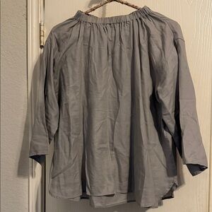 Gray Long Sleeve Muji Blouse